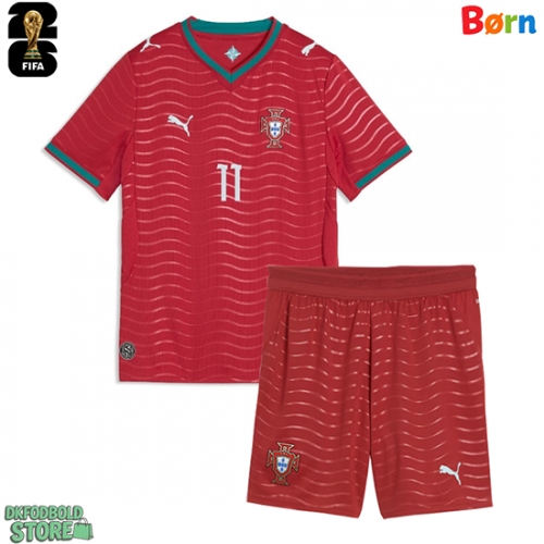 Portugal Joao Felix #11 Replika Babytøj Hjemmebanesæt Børn VM 2026 Kortærmet (+ Korte bukser)